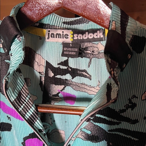 Jamie Sadock Women’s Golf Polo - Aqua, Black, Pink - Picture 2 of 4